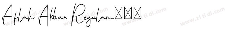Aflah Akbar Regular字体转换